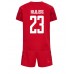 Danmark Pierre-Emile Hojbjerg #23 Barnkläder Hemma matchtröja till baby VM 2022 Kortärmad (+ Korta byxor) Billigt